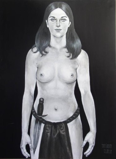 Pintura titulada "Diane-Chasseresse" por Tatiana Claux, Obra de arte original, Oleo