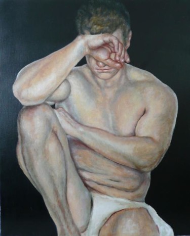 Painting titled "Igor" by Tatiana Claux, Original Artwork, Oil