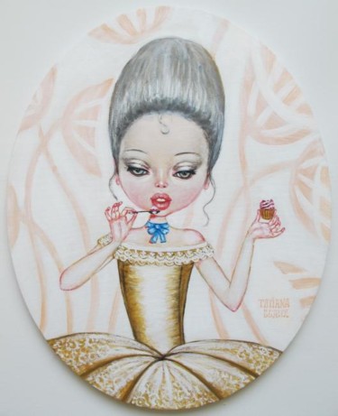 Malerei mit dem Titel "Gâteau de la Marqui…" von Tatiana Claux, Original-Kunstwerk, Öl