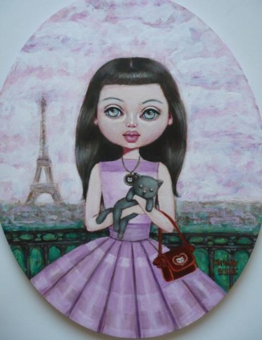 "Nous visitons Paris…" başlıklı Tablo Tatiana Claux tarafından, Orijinal sanat, Petrol