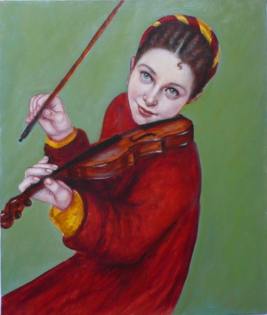 绘画 标题为“Petit violon ...  С…” 由Tatiana Claux, 原创艺术品, 其他