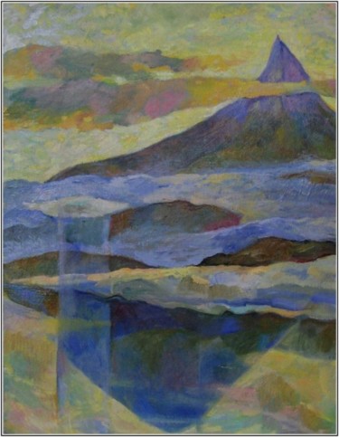 Malerei mit dem Titel "золотистый вечер -…" von Tatiana Kolganova, Original-Kunstwerk, Öl