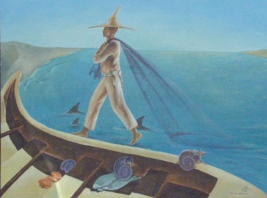 Painting titled "EN LA BAHÌA" by Tatiana Loy, Original Artwork