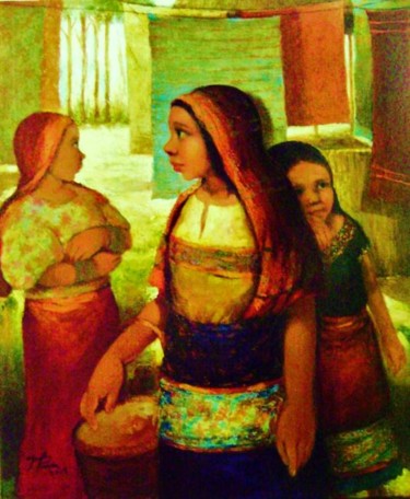Pintura intitulada "razas" por T.Pinzòn, Obras de arte originais
