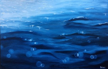 Картина под названием "Poseidon" - Tatiana Sirius, Подлинное произведение искусства, Масло Установлен на Деревянная рама для…