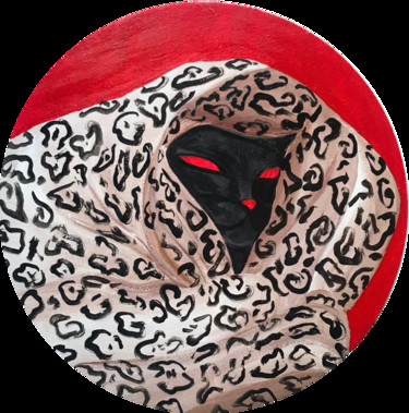 Feline. Dissatisfied Painting titled "Feline. Dissatisfied" by Tatiana Sirius, Original Art, Acrylic