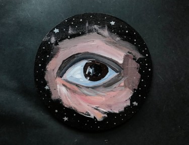 Картина под названием "The eye" - Tatiana Sirius, Подлинное произведение искусства, Акрил