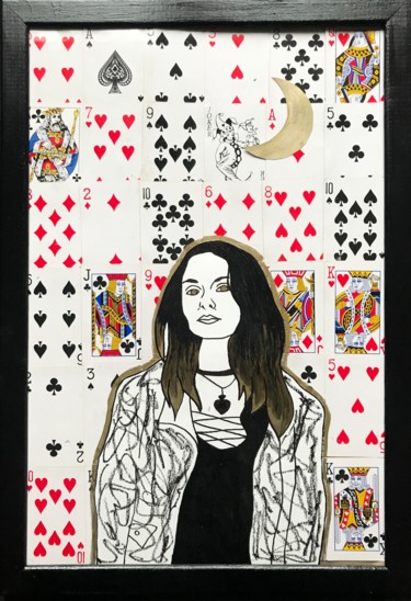 Картина под названием "Queen of Spades" - Tatiana Sirius, Подлинное произведение искусства, Маркер Установлен на картон