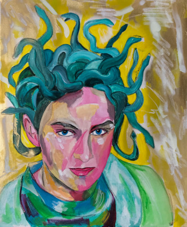 Medusa Ζωγραφική με τίτλο "Medusa" από Tatiana Sirius, Αυθεντικά έργα τέχνης, Ακρυλικό