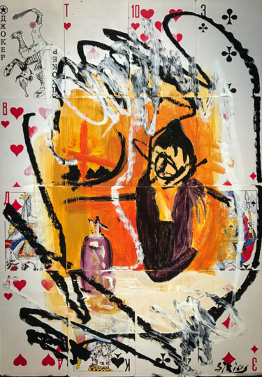 "Absinthe Drinker" reference to Pablo Picasso Painting titled ""Absinthe Drinker"…" by Tatiana Sirius, Original Art, Acrylic