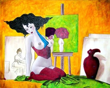 Peinture intitulée "L'Atelier" par Tatieva, Œuvre d'art originale