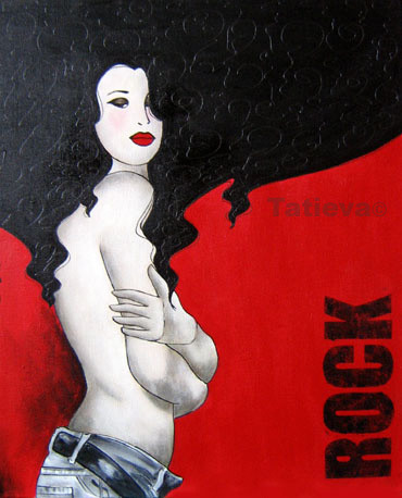 Peinture intitulée "Rock !" par Tatieva, Œuvre d'art originale