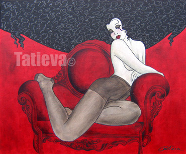 Peinture intitulée "La Scorpionne" par Tatieva, Œuvre d'art originale