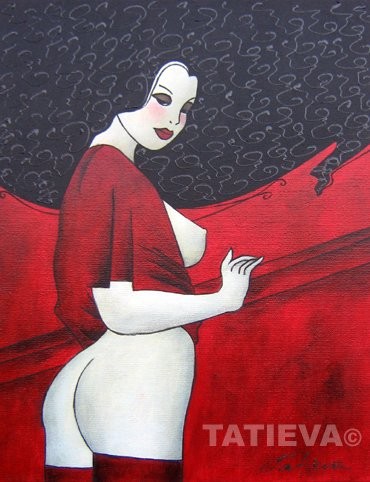 Peinture intitulée "La Barre de Danse" par Tatieva, Œuvre d'art originale
