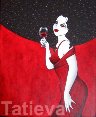 Peinture intitulée "Rouge" par Tatieva, Œuvre d'art originale, Huile