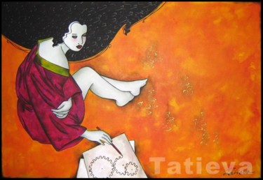 Peinture intitulée "L'ingénieuse" par Tatieva, Œuvre d'art originale, Huile