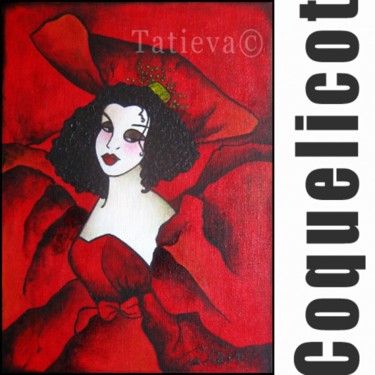 Peinture intitulée "Coquelicot, une fle…" par Tatieva, Œuvre d'art originale