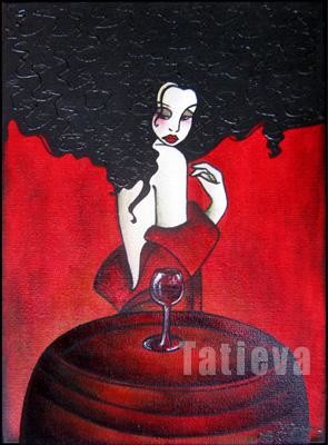 Peinture intitulée "Secret de lie" par Tatieva, Œuvre d'art originale