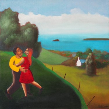"Les amants" Pintura titulada ""Les amants"" por Tati Mouzo, Obra de arte original, Oleo