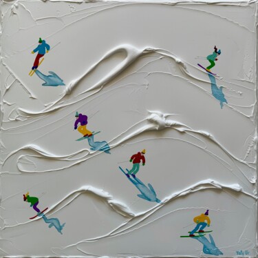 Painting titled "Ski paradise #011" by Taty Ur, Original Artwork, Acrylic