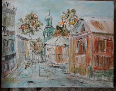 Painting titled "Old city" by Tatjana Barova, Original Artwork