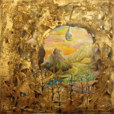 Painting titled "Eye of Light" by Tatjana Gurbo, Original Artwork, Oil