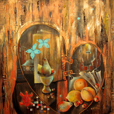 Painting titled "Poetry of the Silve…" by Tatjana Gurbo, Original Artwork, Oil