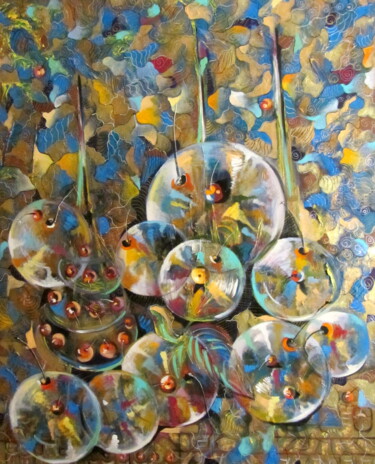 Painting titled "Music of the Spheres" by Tatjana Gurbo, Original Artwork, Oil