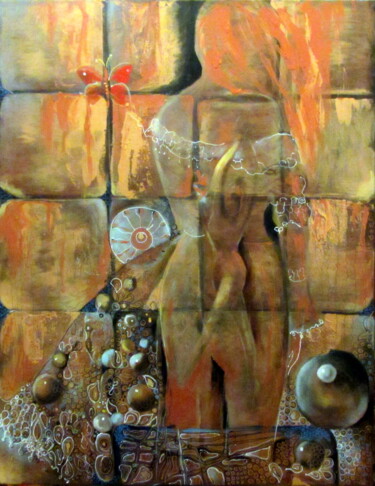 Peinture intitulée "Mata Hari" par Tatjana Gurbo, Œuvre d'art originale, Huile