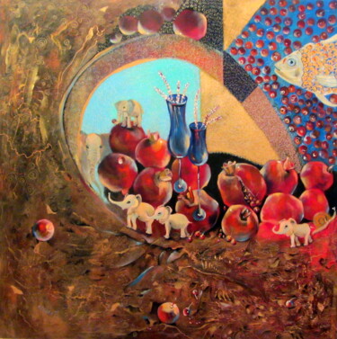 Painting titled "Lavender mood" by Tatjana Gurbo, Original Artwork, Oil
