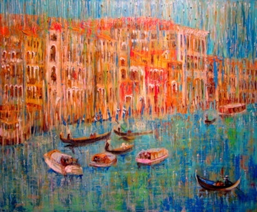 Painting titled "Venice in spring" by Tatjana Gurbo, Original Artwork, Oil