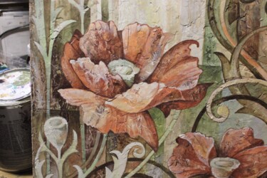 Design titled "Mohn Wandpanneau (W…" by Tatjana Koreljakova, Original Artwork, Pigments