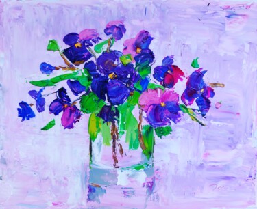 Peinture intitulée "Violet" par Tatjana Karabasevic, Œuvre d'art originale, Huile