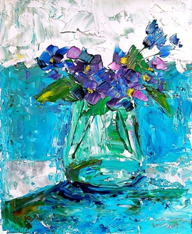 Painting titled "Violet from Seria" by Tatjana Karabasevic, Original Artwork, Oil