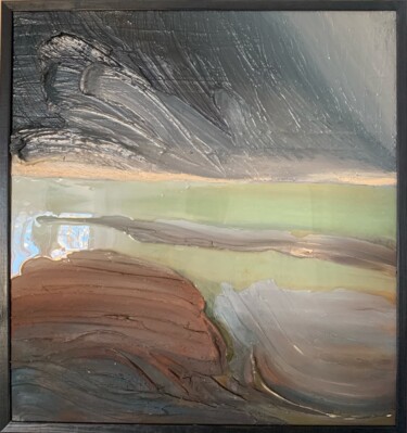 Malerei mit dem Titel "Oil resin abstract…" von Tatjana Rusakova, Original-Kunstwerk, Öl