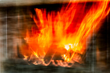 Fotografía titulada "Fireplace" por Tatjana Siadova, Obra de arte original, Fotografía digital