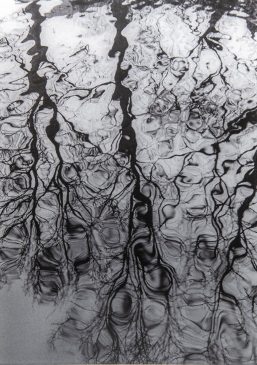 Fotografie getiteld "Drawings on water" door Tatjana Siadova, Origineel Kunstwerk, Film fotografie Gemonteerd op Plexiglas