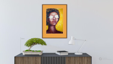 Painting titled "African woman oil p…" by Tatsiana Yelistratava, Original Artwork, Oil