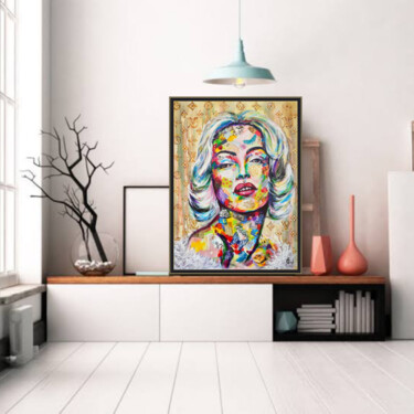「Marilyn Monroe pop…」というタイトルの絵画 Tatsiana Yelistratavaによって, オリジナルのアートワーク, アクリル