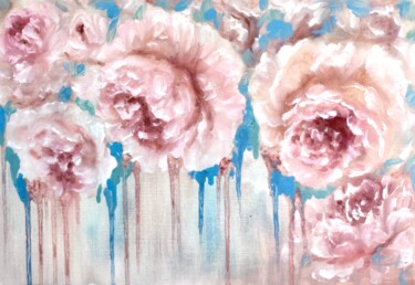 Peinture intitulée "Roses shebi chic oi…" par Tatsiana Yelistratava, Œuvre d'art originale, Huile