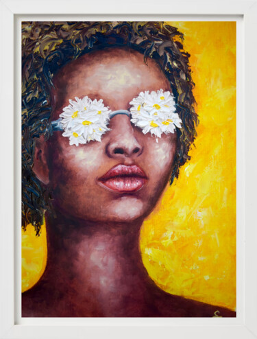 Painting titled "African woman oil p…" by Tatsiana Yelistratava, Original Artwork, Oil