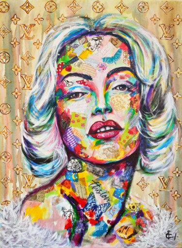 Peinture intitulée "Marilyn Monroe pop…" par Tatsiana Yelistratava, Œuvre d'art originale, Acrylique Monté sur Châssis en bo…
