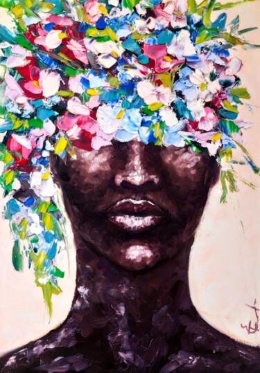 绘画 标题为“Meditation. Floral…” 由Tatsiana Yelistratava, 原创艺术品, 油