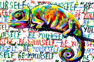 Druckgrafik mit dem Titel "Be yourself. Print." von Tatsiana Yelistratava, Original-Kunstwerk, Digitaldruck