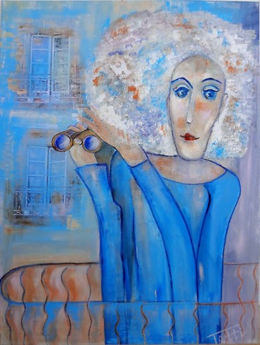 Painting titled "My neighbour" by Tatti Lobanova, Original Artwork, Acrylic