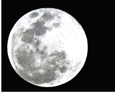Fotografia intitulada "Lua cheia" por Adriano Angelo, Obras de arte originais, Fotografia Não Manipulada