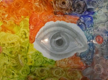 Painting titled "Color Dreams" by Tatyana Amantis, Original Artwork, Acrylic Mounted on Cardboard