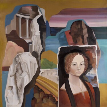 Pittura intitolato "Встреча с прошлым" da Tatyana Belotelova, Opera d'arte originale, Olio