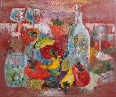 Картина под названием "peppers.jpg" - Татьяна Ермольчик, Подлинное произведение искусства, Масло