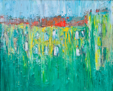 Картина под названием "Rain" - Татьяна Ермольчик, Подлинное произведение искусства, Масло Установлен на Деревянная рама для…